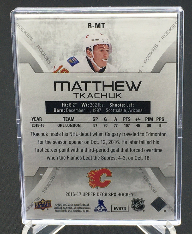 2016 UPPER DECK SPX - M. TKACHUK - #R-MT - #'D/399 - RC