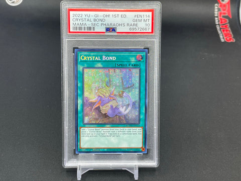 YU-GI-OH! - MAGNIFICENT MAVENS - CRYSTAL ROD - SECRET PHARAOH'S RARE - #EN114 - PSA 10