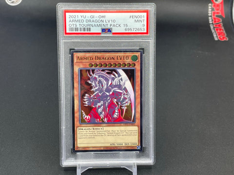 YU-GI-OH! OTS TOURNAMENT PACK 15 - ARMED DRAGON LV10 - #EN001 - PSA 9