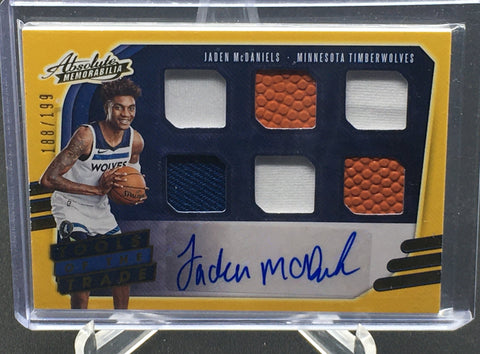 2020 PANINI ABSOLUTE - TOOLS OF THE TRADE - J. MCDANIELS - #TT6-JMC - #'D/199 - SIX SWATCH- AUTOGRAPH