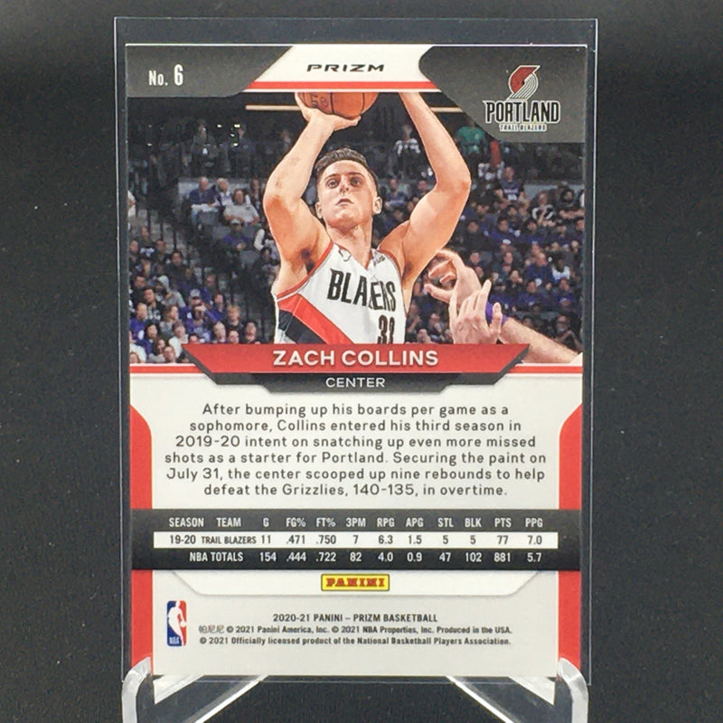2020 PANINI PRIZM - BLUE DISCO PRIZM - Z. COLLINS - #6 - #'D/175