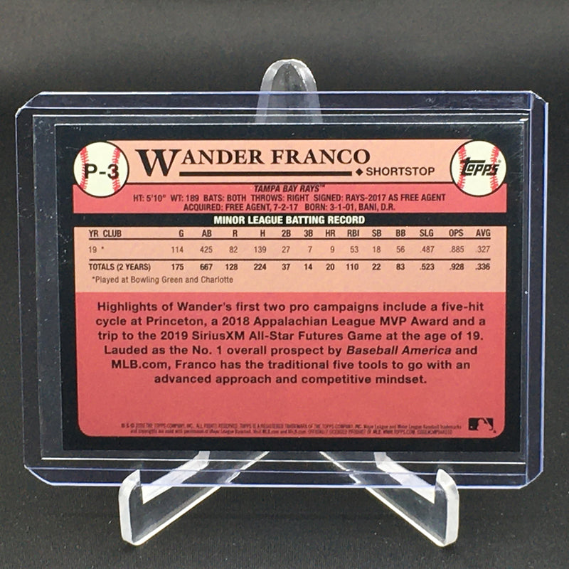 2020 TOPPS UPDATE - #1 PROSPECT - W. FRANCO - #P-3 - RC