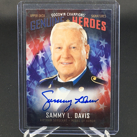 2019 UPPER DECK GOODWIN CHAMPIONS - GENUINE HEROES - S. L. DAVIS - #GH-SD - AUTOGRAPH
