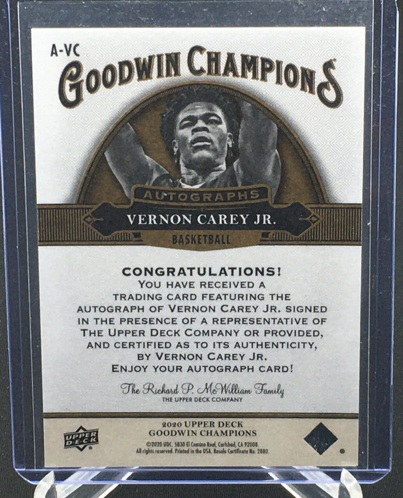 2020 UPPER DECK GOODWIN CHAMPIONS - V. CAREY JR. -