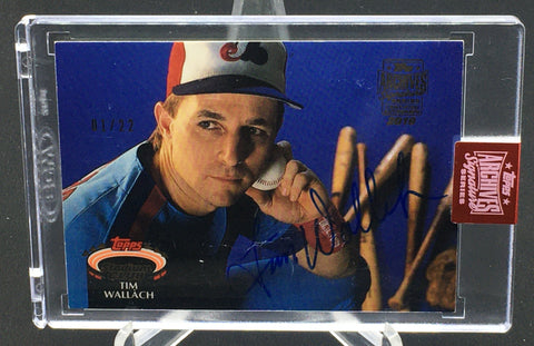 2019 TOPPS ARCHIVES SIGNATURE - 1992 TOPPS STADIUM CLUB - T. WALLACE - #340 - #'D/22 - AUTOGRAPH