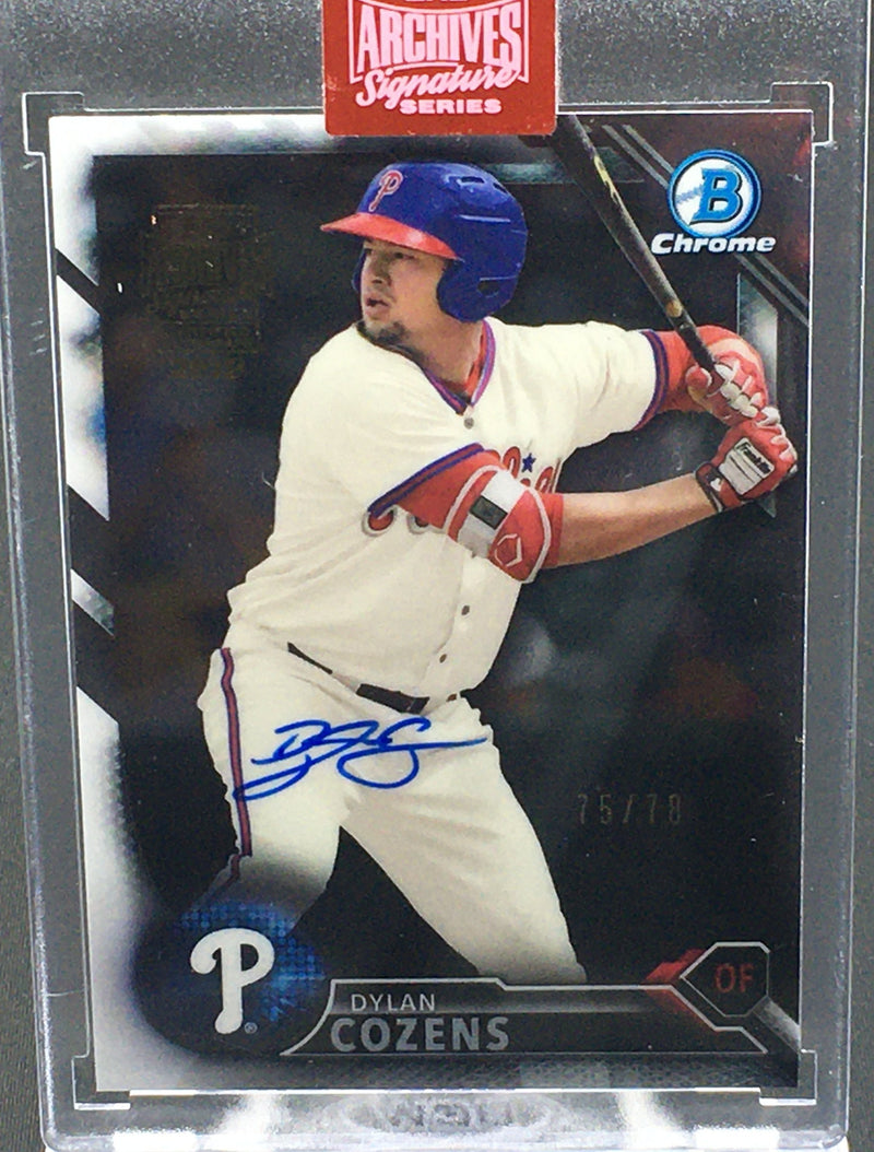 2019 TOPPS ARCHIVES SIGNATURE SERIES - 2016 TOPPS BOWMAN CHROME - D. COZENS - #BDC-187 - #'D/78 - AUTOGRAPH