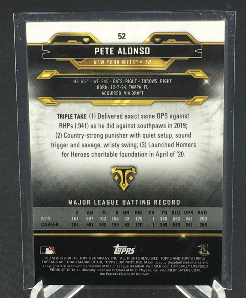 2020 TOPPS TRIPLE THREADS - P. ALONSO -