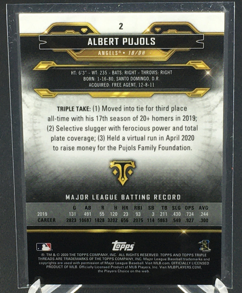 2020 TOPPS TRIPLE THREADS - A. PUJOLS -