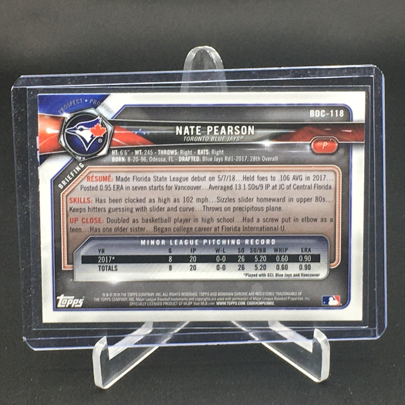 2018 TOPPS BOWMAN CHROME - N. PEARSON -