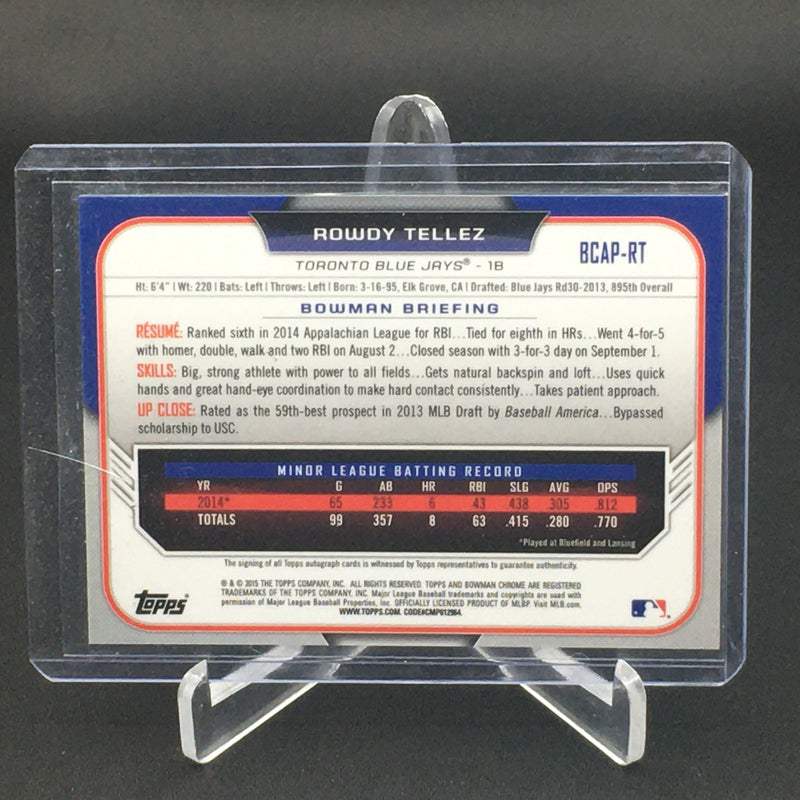 2015 TOPPS BOWMAN CHROME - R. TELLEZ -