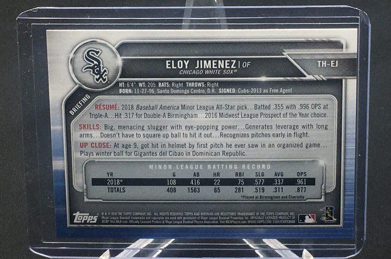 2019 TOPPS BOWMAN - HOLIDAY - E. JIMINEZ -