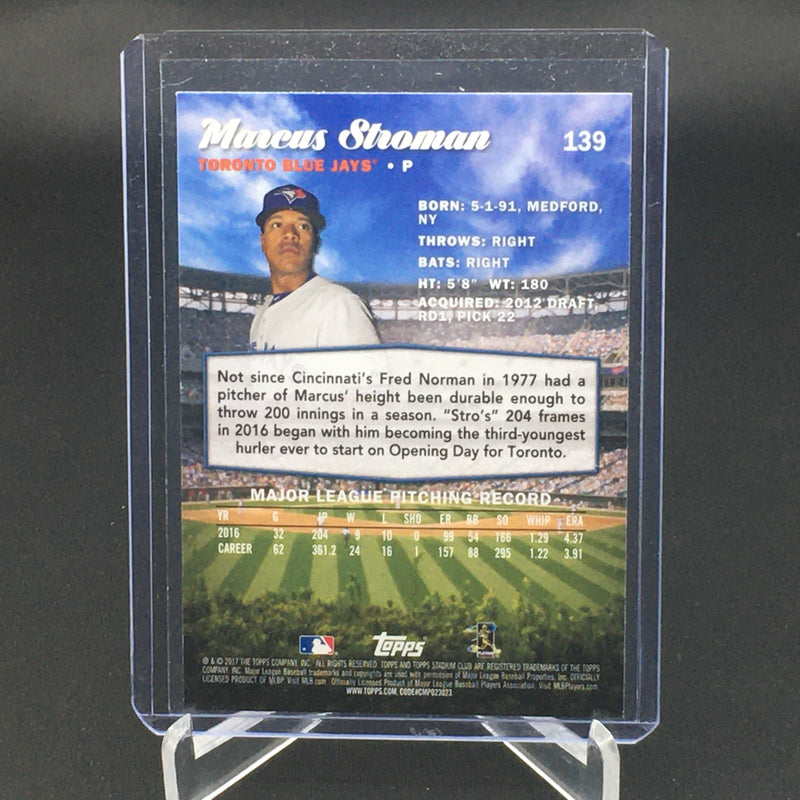 2017 TOPPS STADIUM CLUB - MEMBERS ONLY - M. STROMAN -