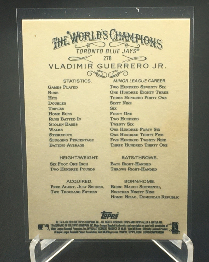 2019 TOPPS ALLEN & GINTER - V. GUERRERO JR. -