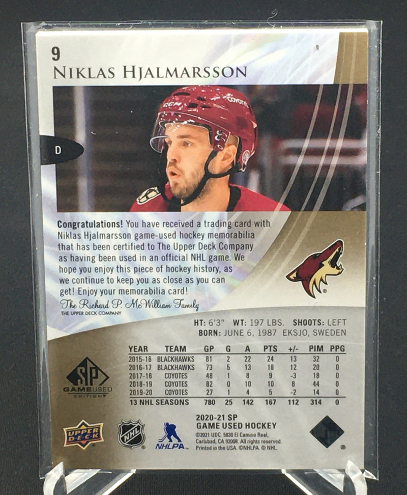 2020 UPPER DECK SP GAME USED - N. HJALMARSSON - #9 - #'D/25 - PATCH