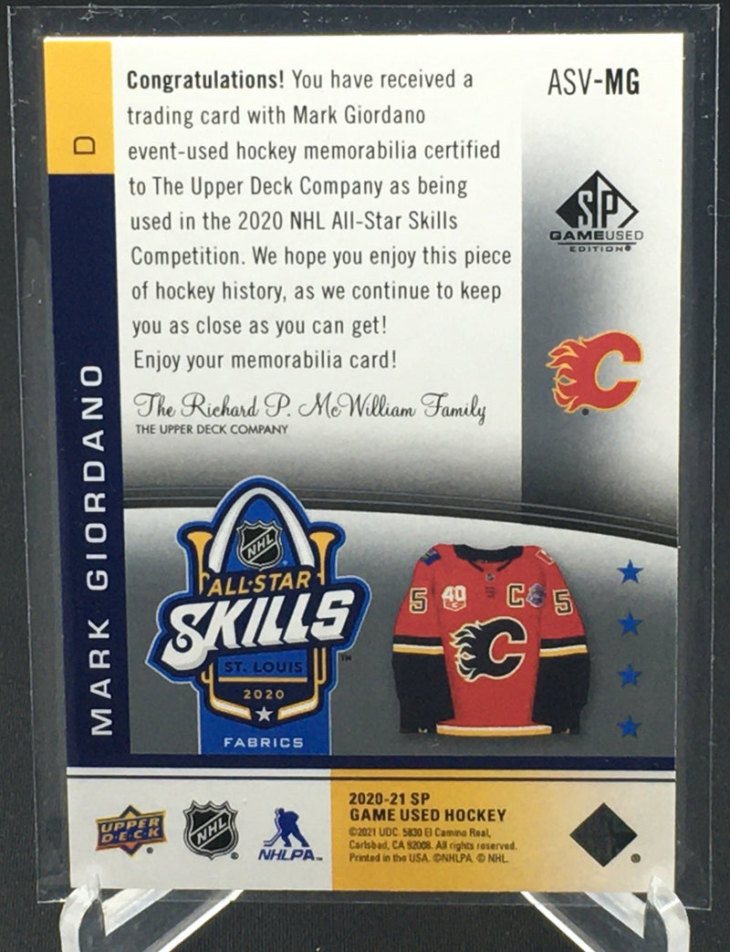 2020 UPPER DECK SP GAME USED - ALL STAR SKILLS - M. GIORDANO -