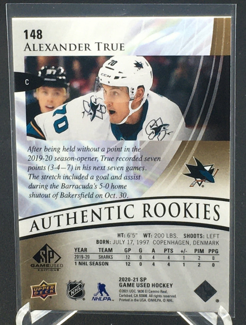 2020 UPPER DECK GAME USED - SP AUTHENTIC ROOKIES - #148 - #'D/299 - A. TRUE