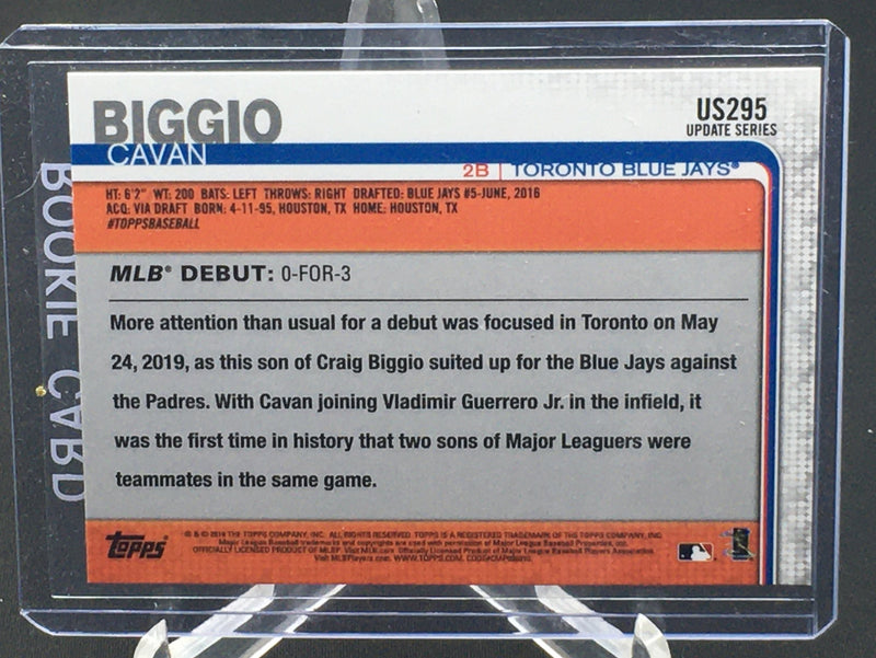 2019 TOPPS UPDATE SERIES - ROOKIE DEBUT - C. BIGGIO -