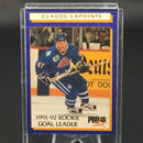 1992 PRO SET - ROOKIE GOAL LEADER - C. LAPOINTE -