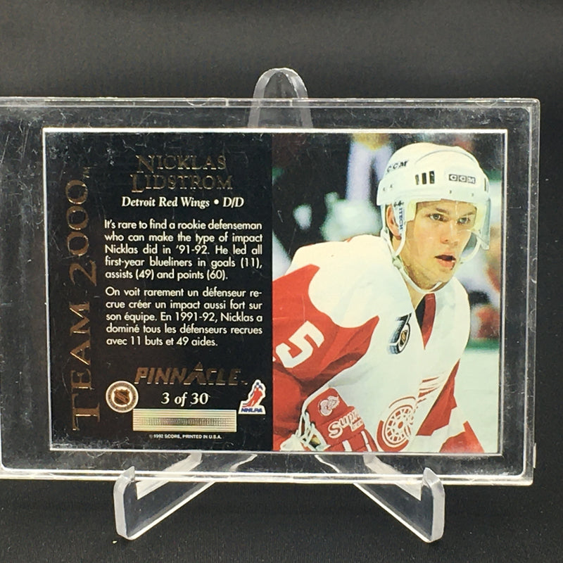 1992 SCORE PINNACLE - TEAM 2000 - N. LIDSTROM -