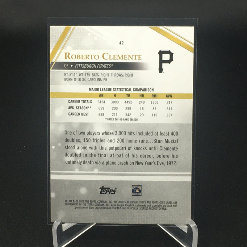 2021 TOPPS GOLD LABEL - BLACK - R. CLEMENTE -