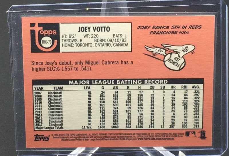 2018 TOPPS HERITAGE - J. VOTTO -
