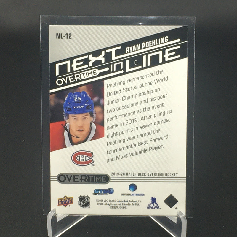 2019 UPPER DECK OVERTIME - NEXT IN LINE - R. POEHLING -