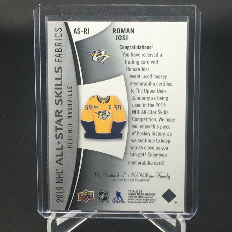 2019 UPPER DECK SP GAME USED - ALL STAR SKILLS FABRICS - R. JOSI -