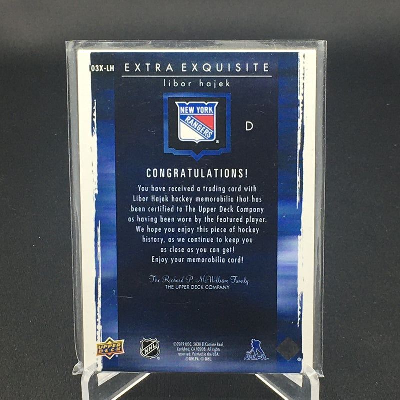 2019 UPPER DECK EXQUISITE COLLECTION - EXTRA EXQUISITE - L. HAJEK - #03X-LH - #'D/75 - JUMBO RELIC