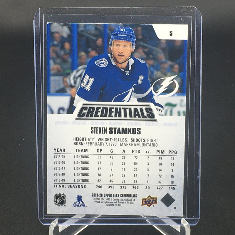 2019 UPPER DECK CREDENTIALS - S. STAMKOS - #5 - #'D/99