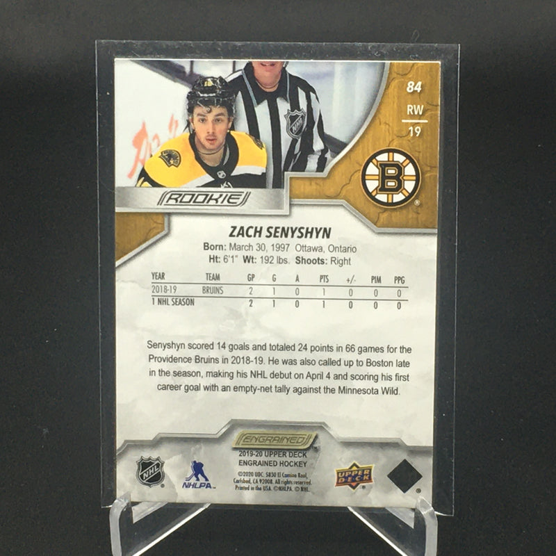 2019 UPPER DECK ENGRAINED - Z. SENYSHYN - #84 - #'D/299 - RC