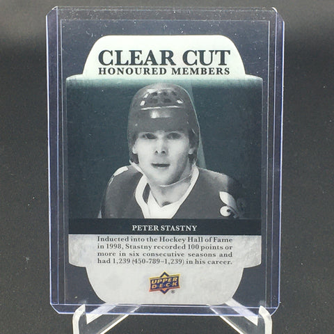 2019 UPPER DECK SERIES ONE - CLEAR CUT HONOURED MEMBERS - P. STASTNY - #HOF-89 - #'D/100