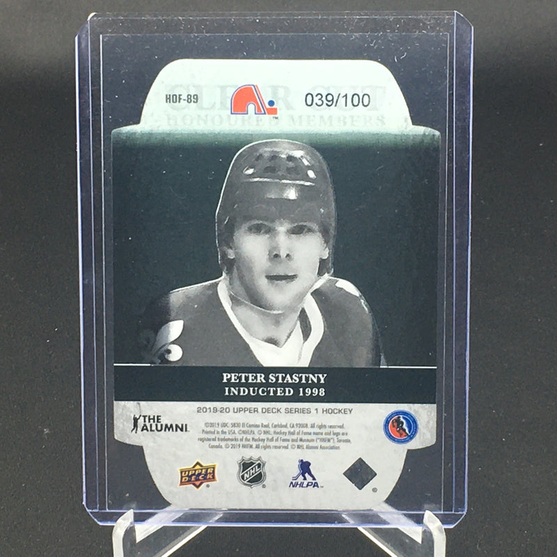 2019 UPPER DECK SERIES ONE - CLEAR CUT HONOURED MEMBERS - P. STASTNY - #HOF-89 - #'D/100