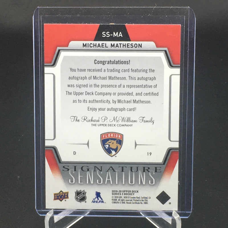 2019 UPPER DECK SERIES TWO - SIGNATURE SENSATIONS - M. MATHESON -