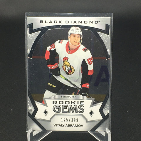 2019 UPPER DECK BLACK DIAMOND - ROOKIE GEMS - V. ABRAMOV - #RG-VA - #'D/399 - RC