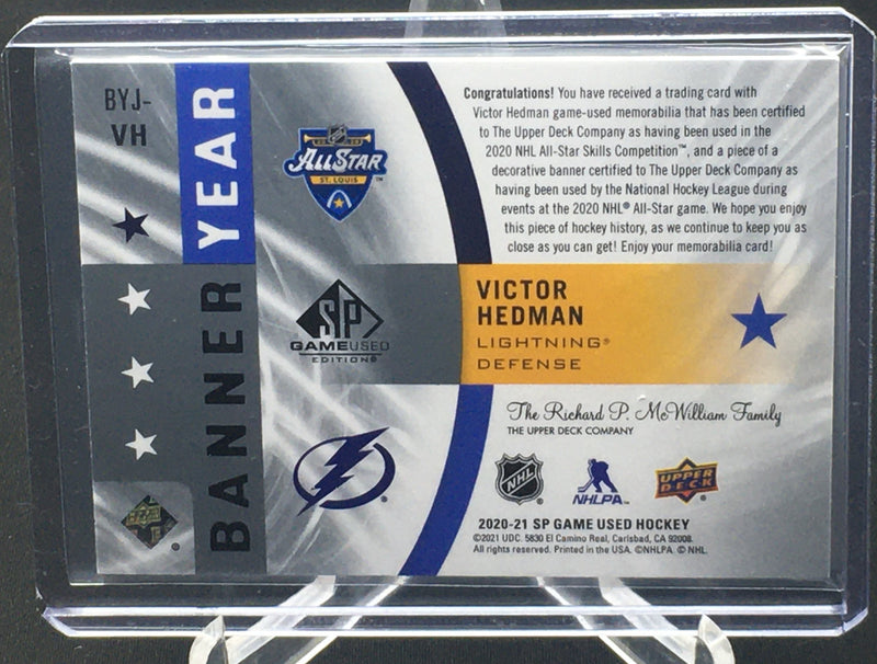 2020 UPPER DECK SP GAME USED - ALL STAR - BANNER YEAR - V. HEDMAN -