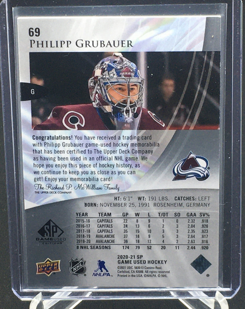 2020 - UPPER DECK SP GAME USED - P. GRUBAUR -