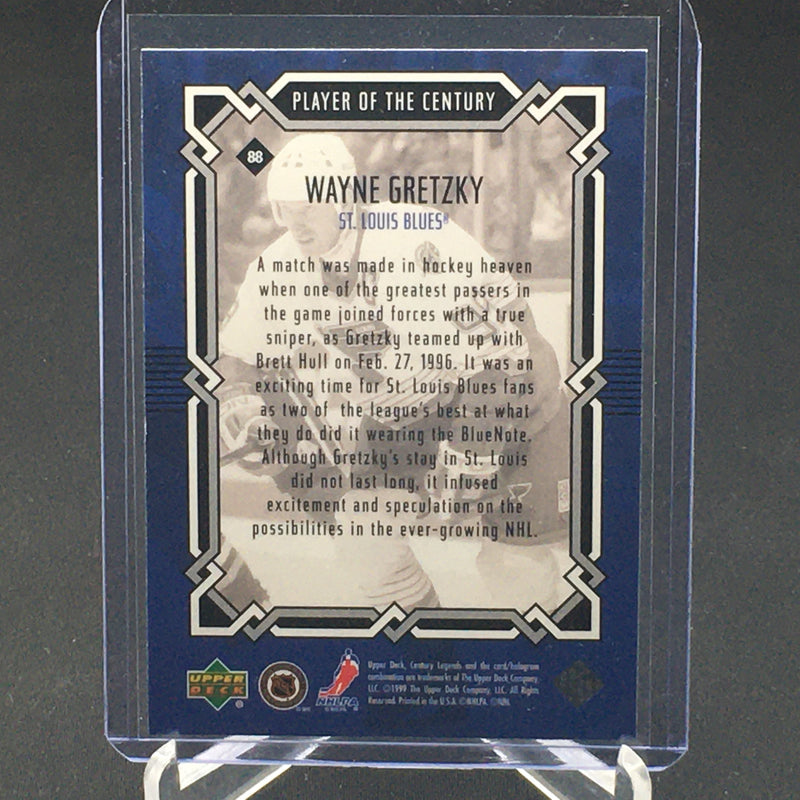 1999 UPPER DECK CENTURY LEGENDS - PLAYER OF THE CENTURY - W. GRETZKY -