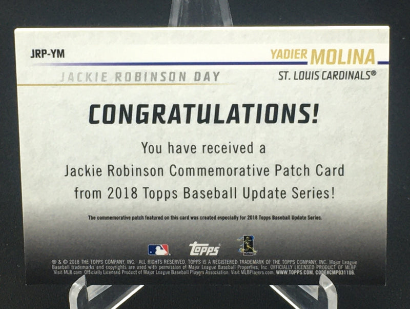 2018 TOPPS UPDATE - JACKIE ROBINSON DAY - Y. MOLINA -
