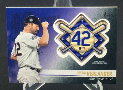 2018 TOPPS UPDATE - JACKIE ROBINSON DAY - J. VERLANDER - #JRP-JV - COMMEMORATIVE PATCH