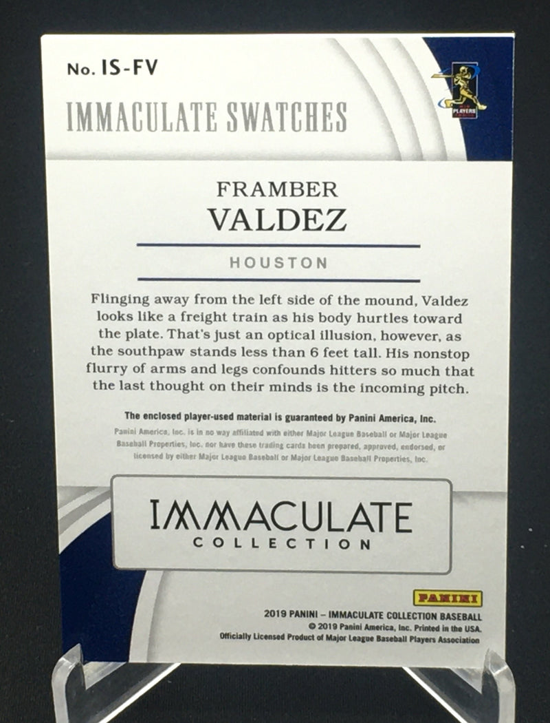 2019 PANINI IMMACULATE COLLECTION - F. VALDEZ - #IS-FV- #'D/49 - JERSEY
