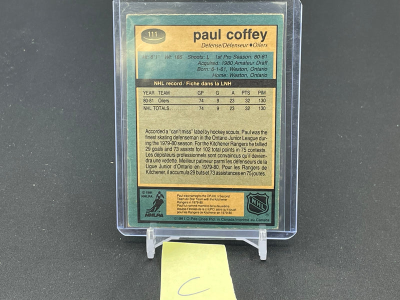 1981 O-PEE-CHEE - P. COFFEY -