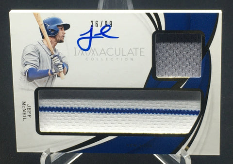 2019 PANINI IMMACULATE COLLECTION - J. MCNEIL - #D-JM - #'D/99 - AUTOGRAPH - PATCH