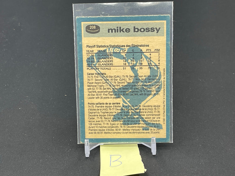 1981 O-PEE-CHEE - SUPER ACTION - M. BOSSY -