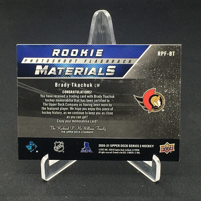 2020 UPPER DECK SERIES TWO - ROOKIE MATERIAL PHOTOSHOOT FLASHBACK - B. TKACHUK -