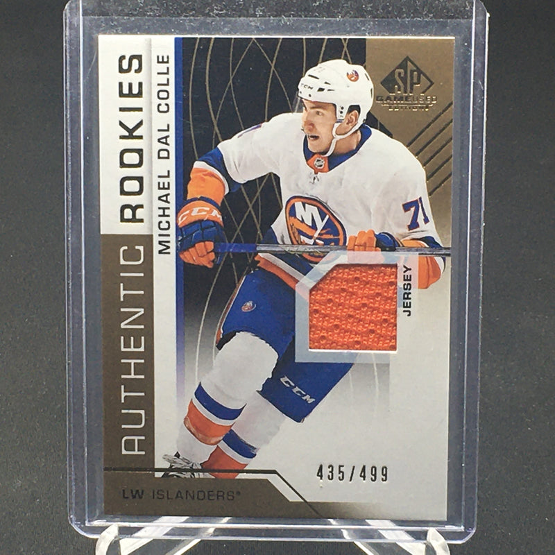 2018 UPPER DECK SP GAME USED - AUTHENTIC ROOKIES - M. DAL COLLE - #188 - #'D/499 - RELIC - RC