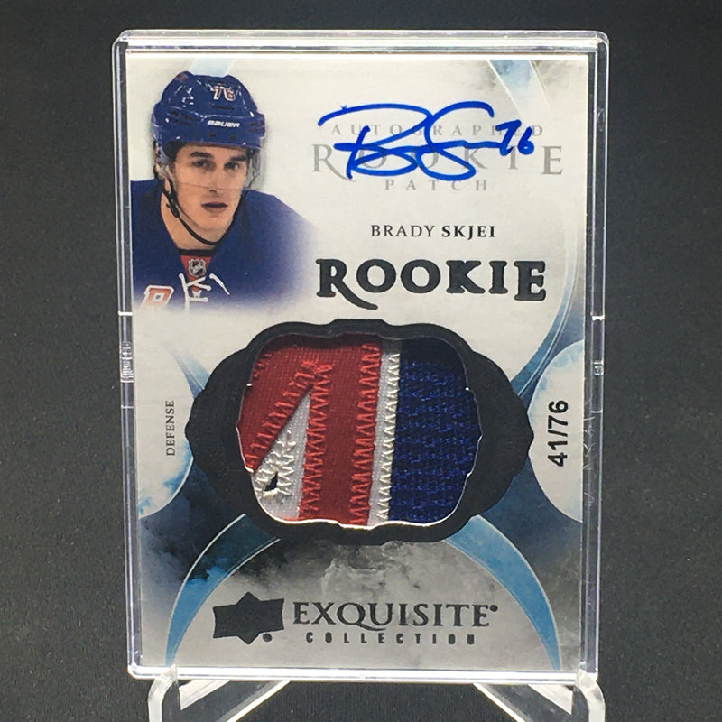 2016 UPPER DECK EXQUISITE COLLECTION - B. SKJEI - #95 - #'D/76 - PATCH - AUTOGRAPH - RC