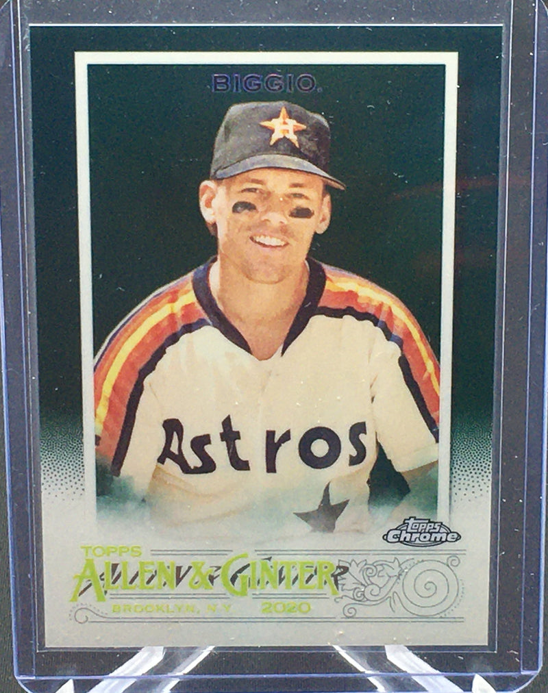 2020 TOPPS ALLEN & GINTER CHROME - THE WORLDS CHAMPIONS - C. BIGGIO - #125 - #'D/99 - GREEN