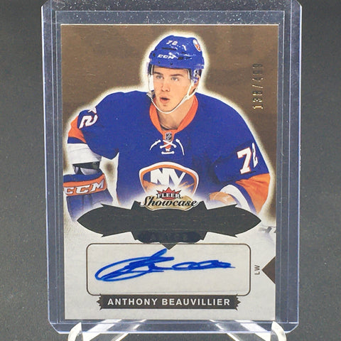 2016 UPPER DECK FLEER SHOWCASE - HOT PROSPECTS - A. BEAUVILLIER - #173 - #'D/499 - AUTOGRAPH