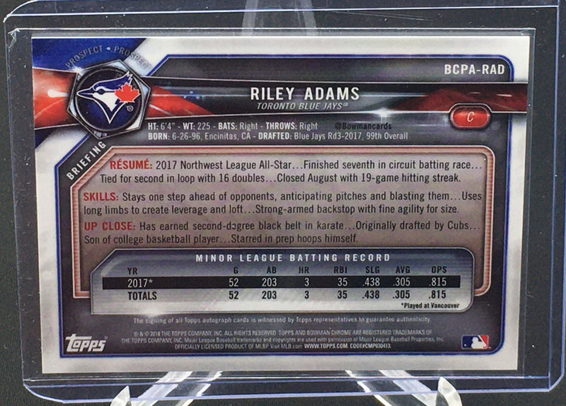 2018 TOPPS BOWMAN CHROME - R. ADAMS -