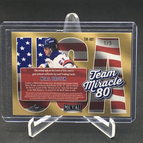 2016 LEAF METAL - TEAM MIRACLE 80 - N. BROTEN - #TM-NB1 - #'D/5 - AUTOGRAPH